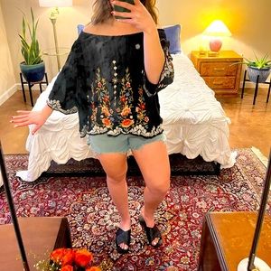 Off the shoulder Johnny was floral top